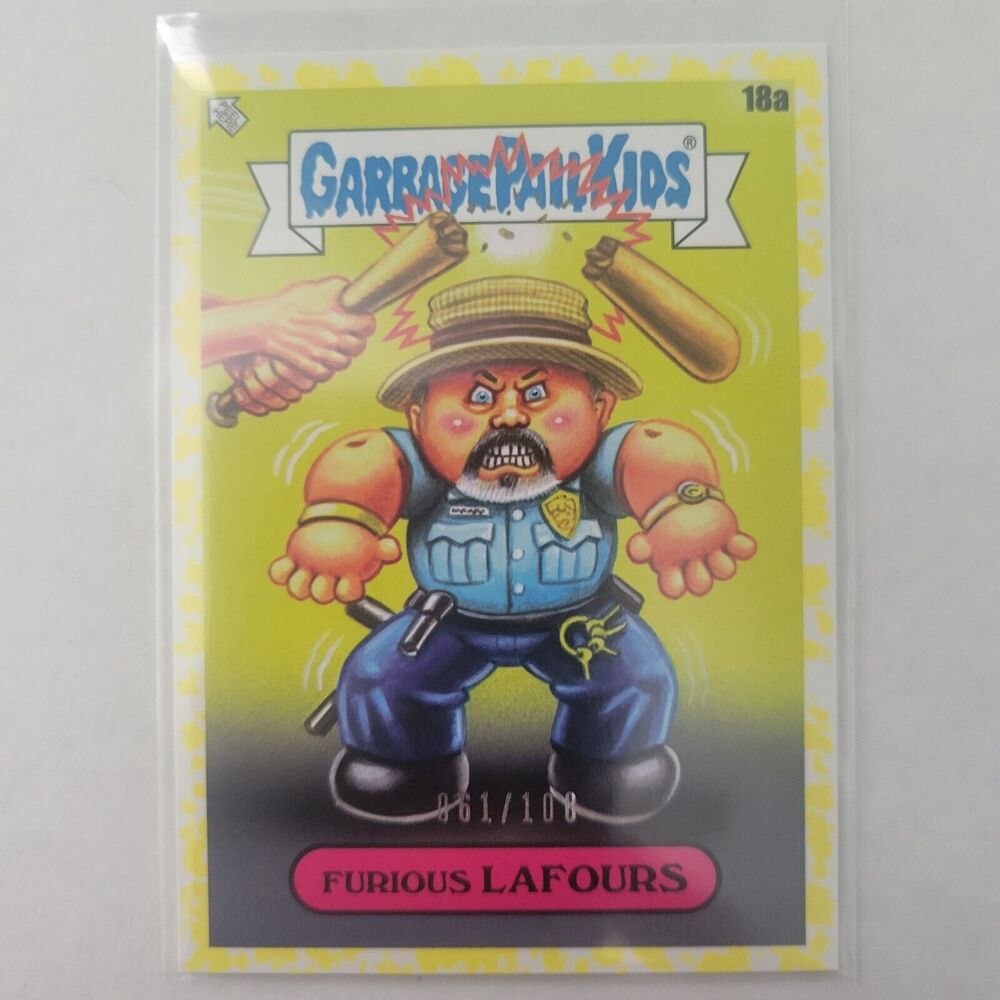 GPK X View Askew 18a Furious Lafours YELLOW Border Parallel Card (#'d 61/100)...